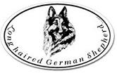 long haired german shepherd dog car sticker