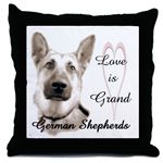 Love is grand throw pillow - German shepherdd